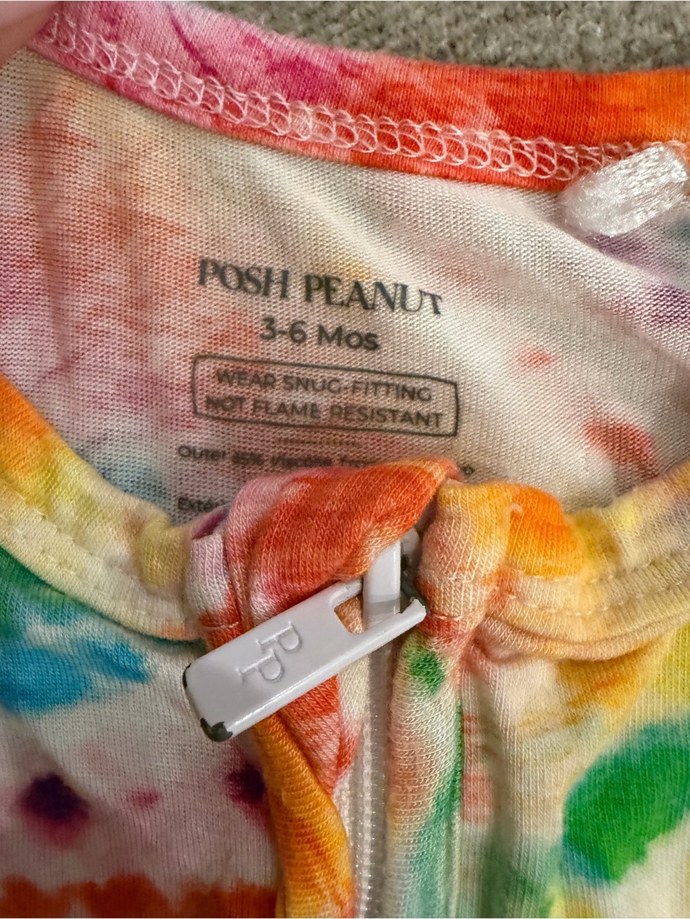 Posh peanut bamboo tie dye pajamas